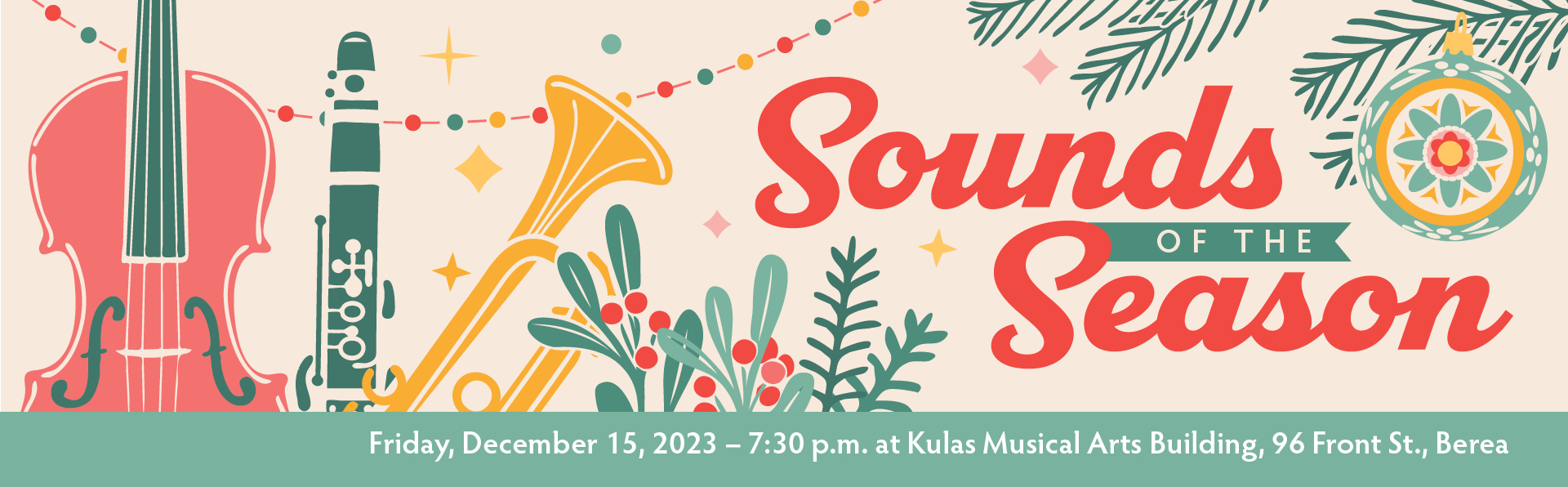 Sounds of the Season, Friday December 15 at 7:30 p.m. at Balwin Wallace University